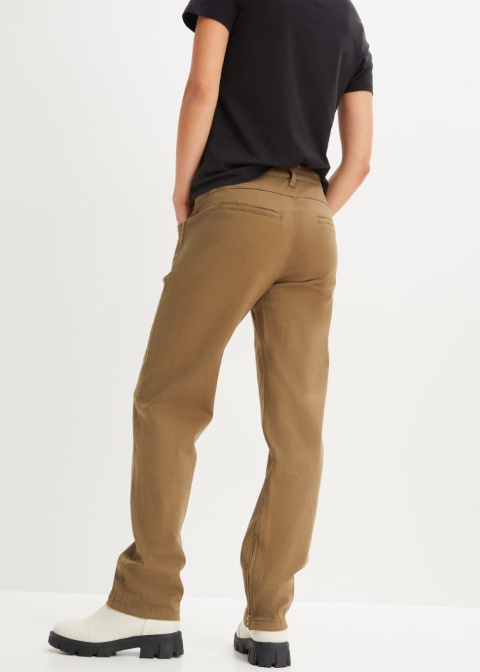 Twillhose mit Reißverschluss am Saum