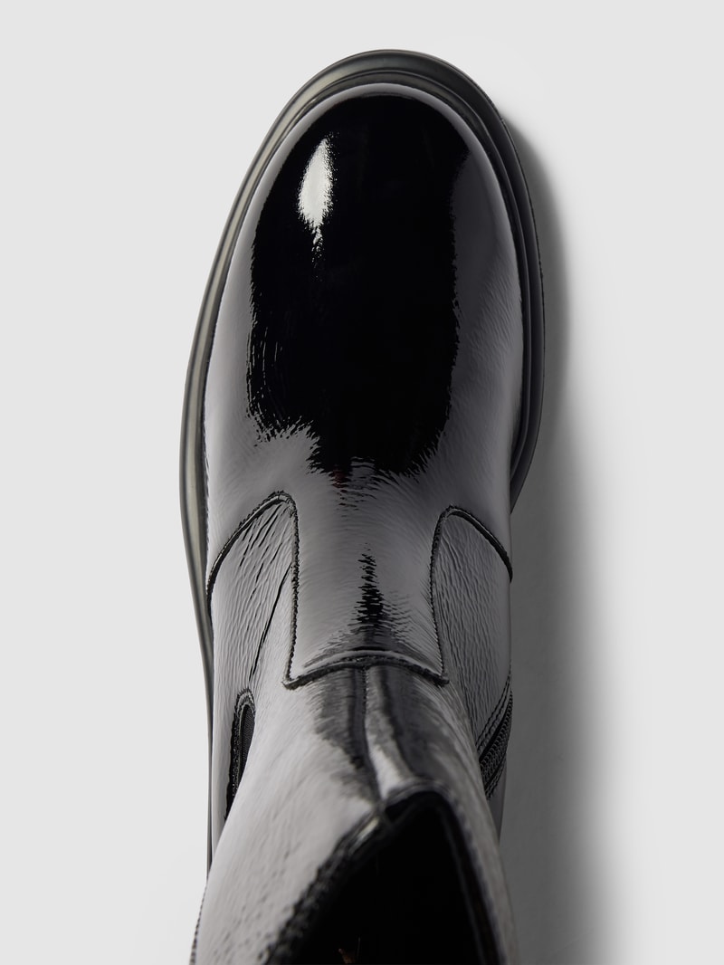 Boots aus Leder in schwarz