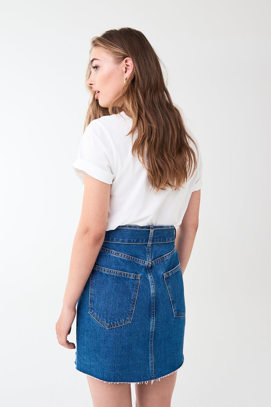 Utility denim skirt