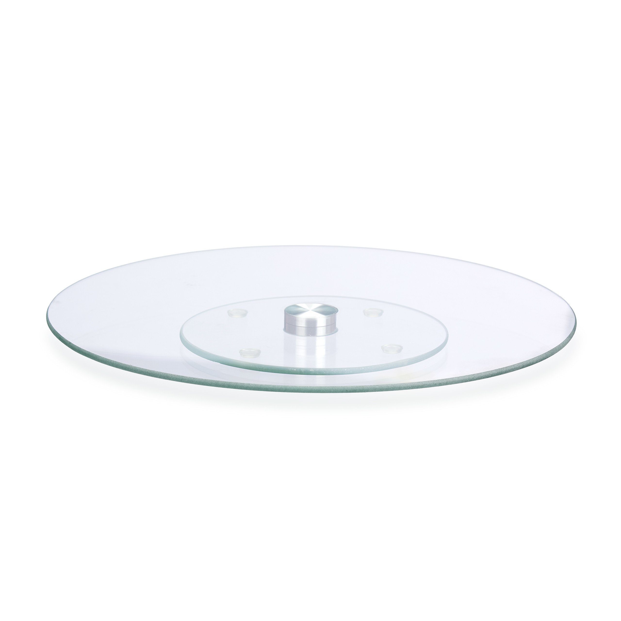 relaxdays Tortenplatte 1 x Drehbare Tortenplatte Glas, Glas