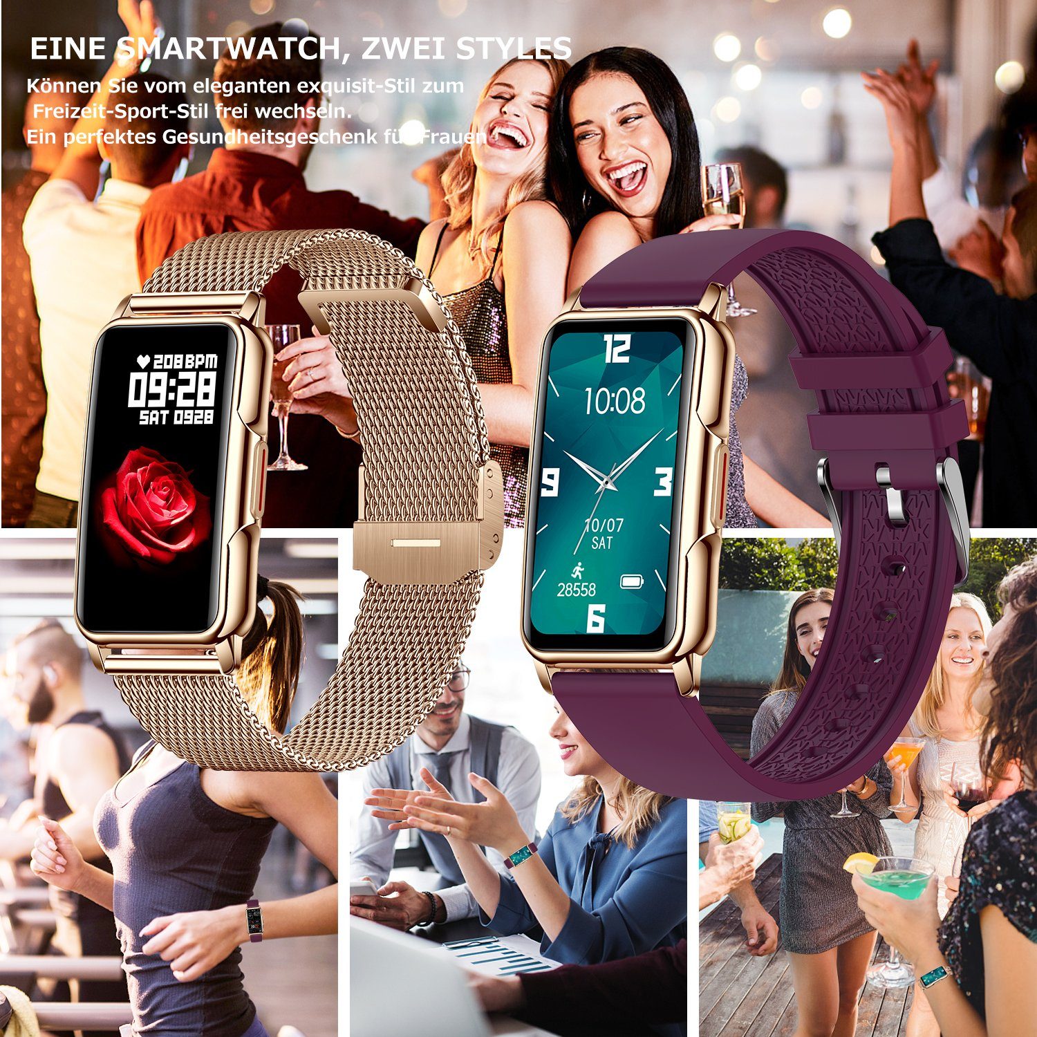 Mutoy Smartwatch, Fitness Tracker Uhr für Damen Herren, Aktivitätstracker Smartwatch (1,47
