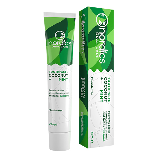 NORDICS Zahnpasta Anti-Karies Kokos Minze ohne Fluor  75 ml  Zahncreme