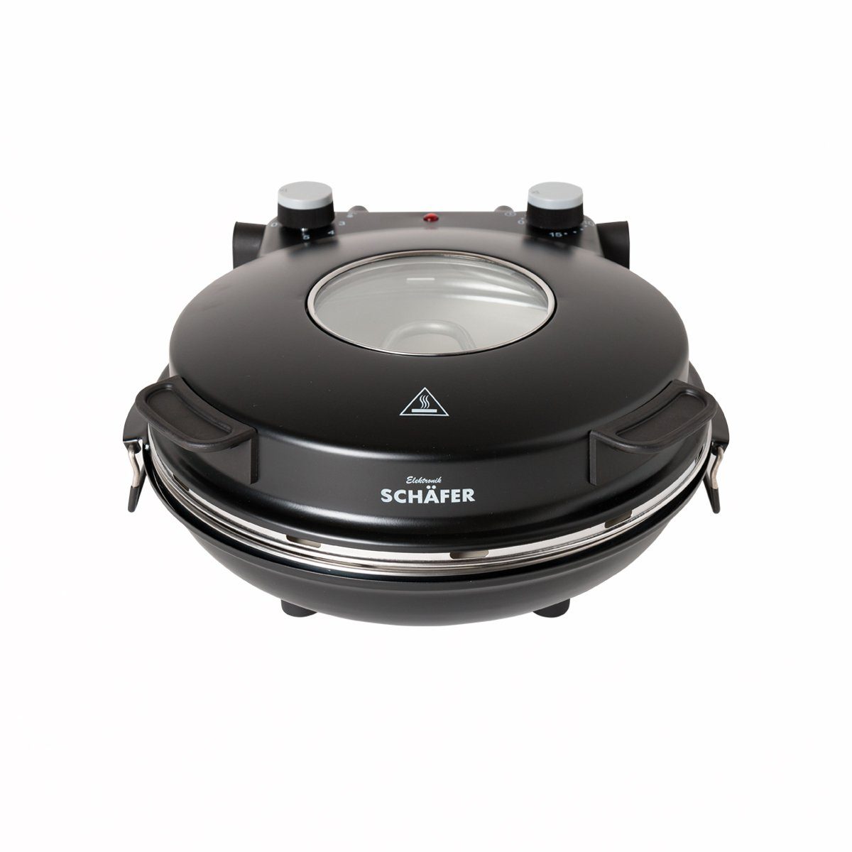 Elektronik SCHÄFER Pizzaofen Pizzamaker 32cm Pizzaofen 1200W Keramiksteinplatte