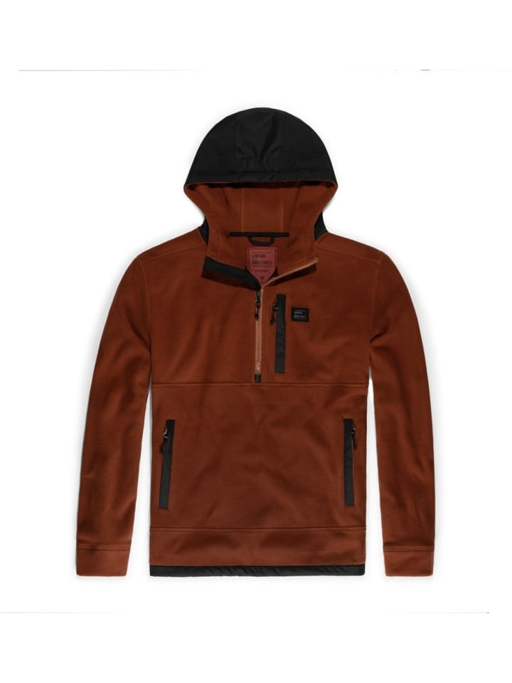 Vintage Industries Fleecejacke/Fleecepullover in Braun günstig kaufen
