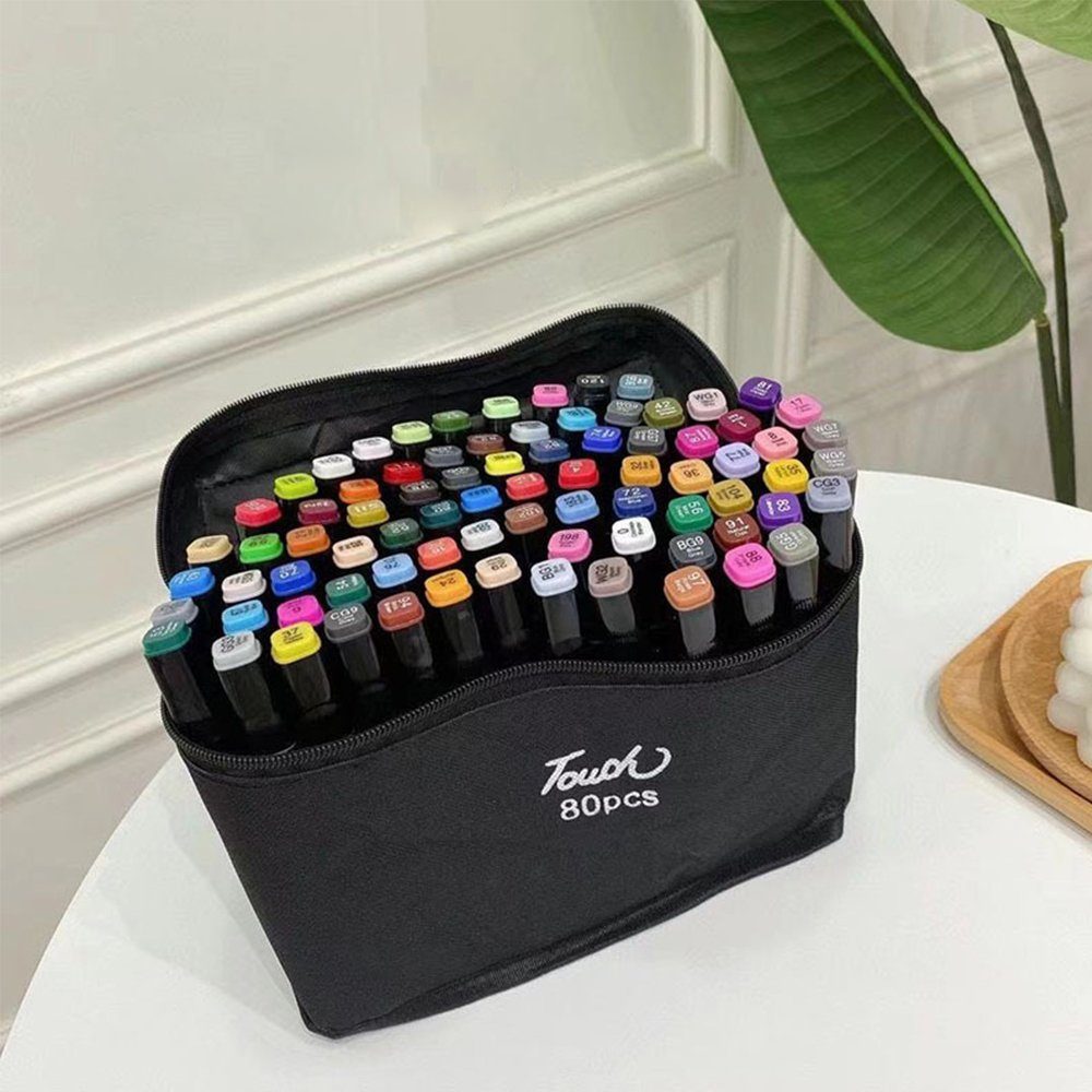 Sross Marker Permanent-Marker Touch 80 Mark Copic Marker Lackmarker Stifte Graphic Ciao Architektur Maker Pen, (80-tlg)