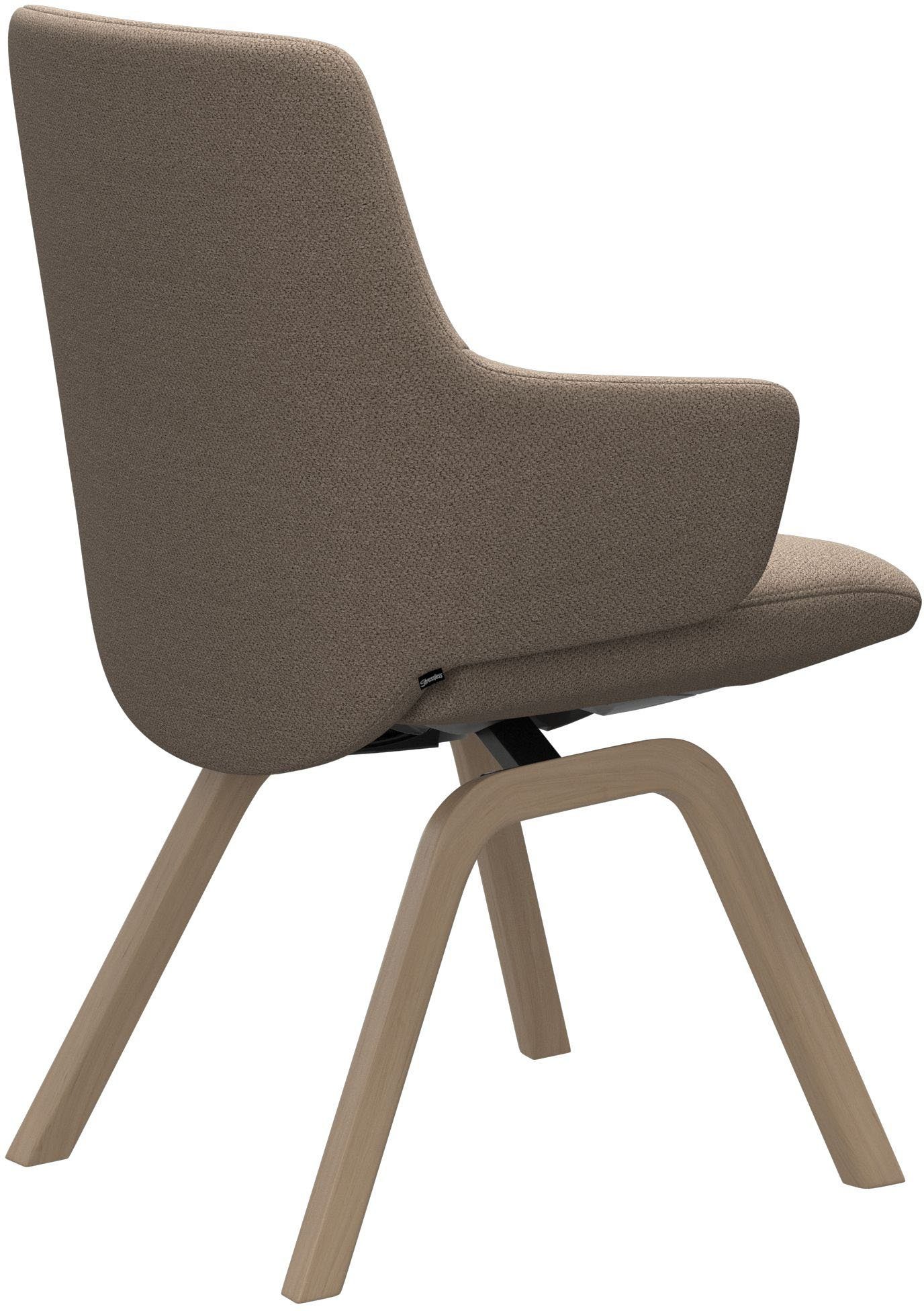 Stressless® Polsterstuhl Laurel, Low Back mit Armlehne, Größe L, mit schräggestellten Beinen in Schwarz