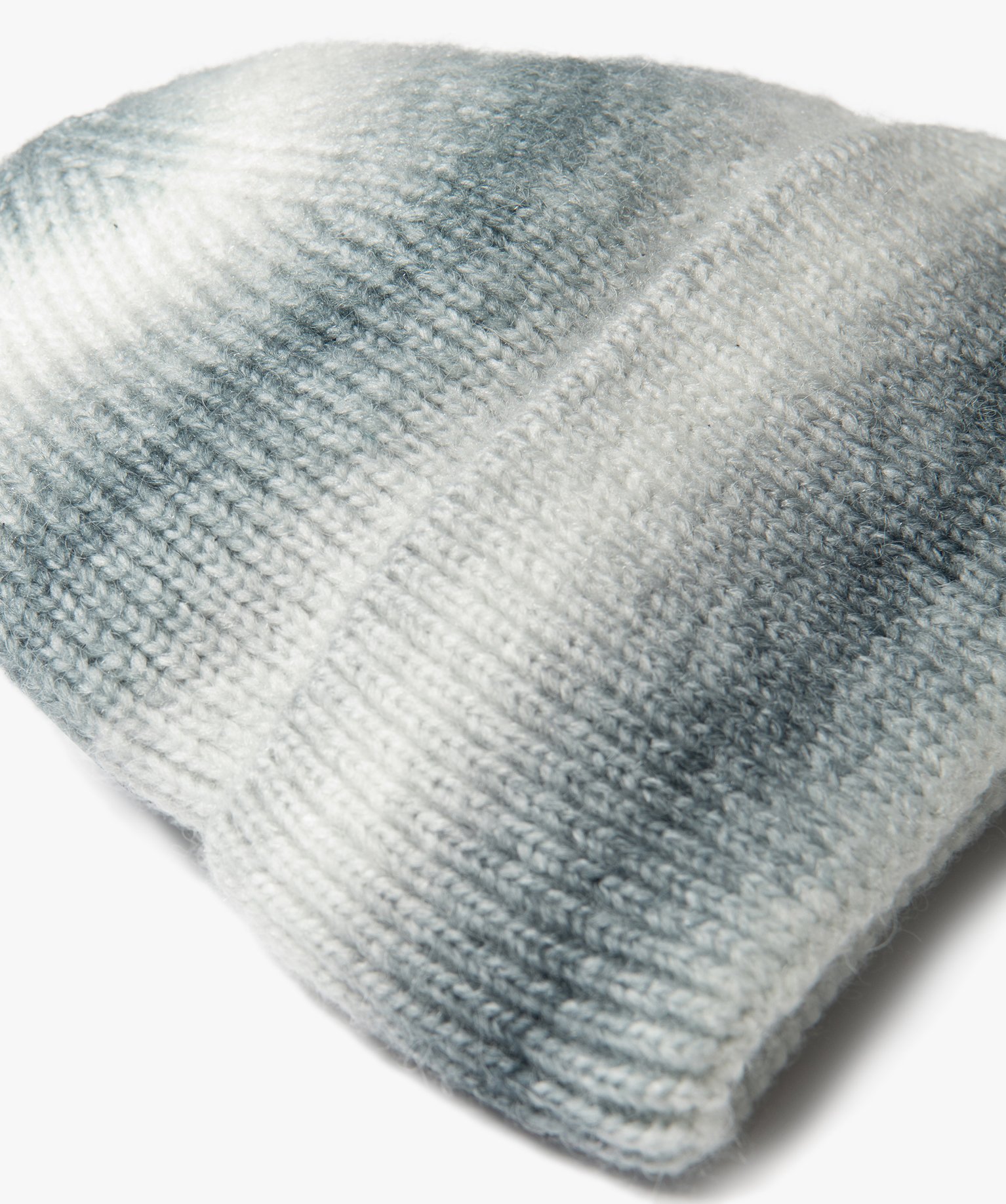 Bonnet femme en maille tricotée tie-and-dye gris | GEMO