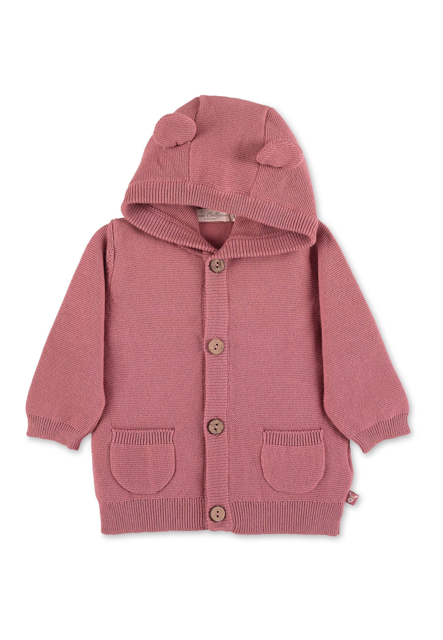 GOTS Baby-Strickjacke Esel Emmi Girl mit 3D Ohren
