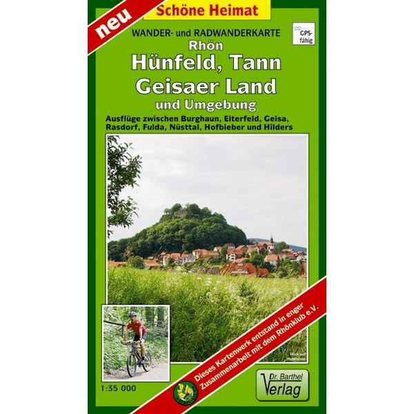 Rhön, Hünfeld, Tann, Geisaer Land und Umgebung 1 : 35 000 Radwander- und Wanderkarte - Wanderkarte