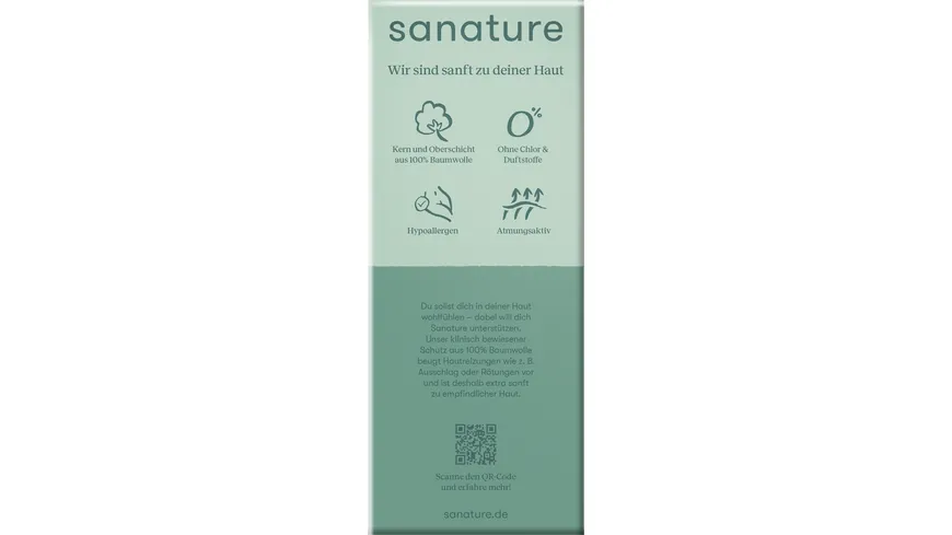 Sanature 100% Baumwolle Slipeinlagen Super