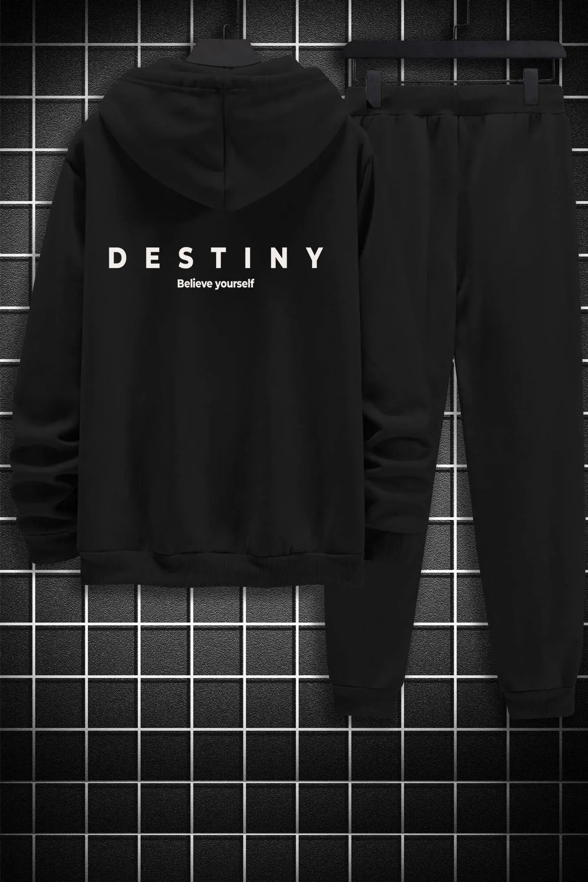 uyguntarz  Bedrucktes Unisex-Trainingsanzug-Set „Destiny“.