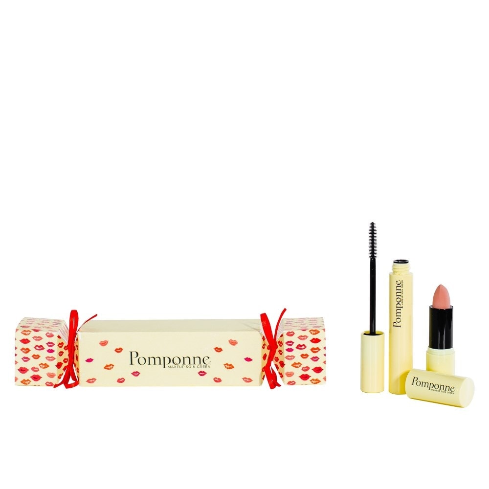 pomponne Cracker duo Mascara & Rouge à lèvres nude beige naturels COFFRET CADEAU MAQUILLAGE