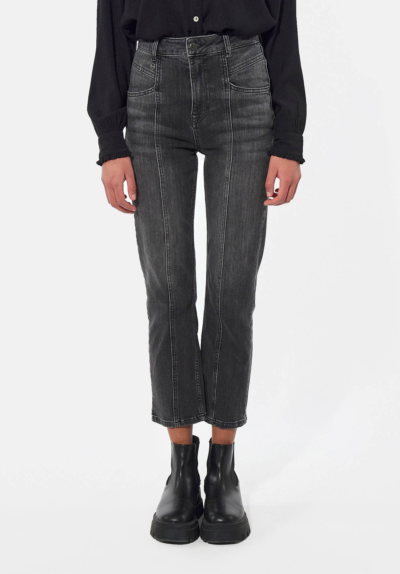 SWAN   Jean straight cropped Femme