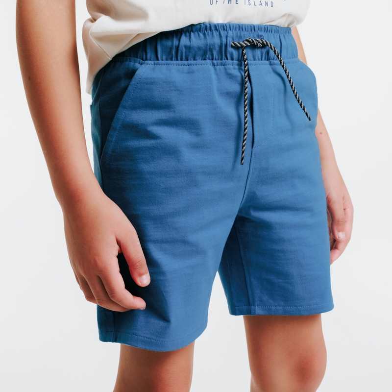 Bermuda en coton bleu garçon