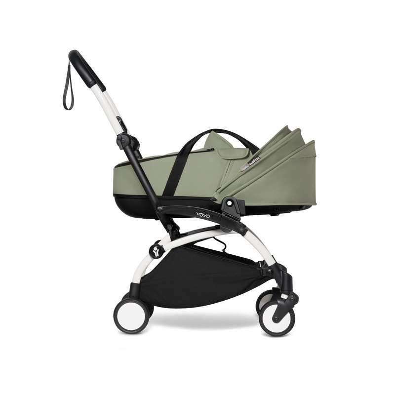 Poussette Yoyo2 4 roues châssis blanc nacelle olive Babyzen