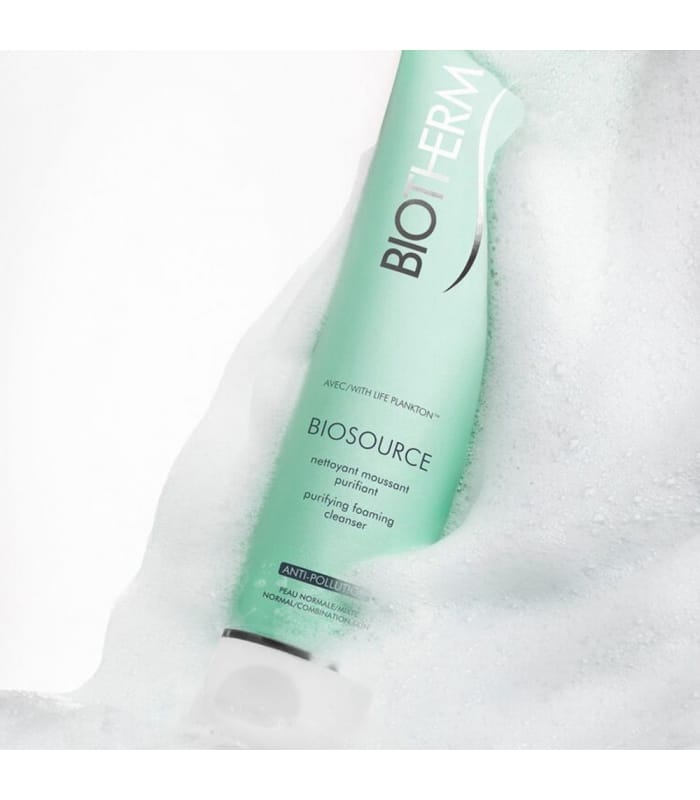 BIOTHERM-EXFOLIANT NETTOYANT MOUSSANT PURIFIANT BIOSOURCE-Mousse nettoyante hydra-minérale exfoliante tonifiante Peaux normales à mixtes
