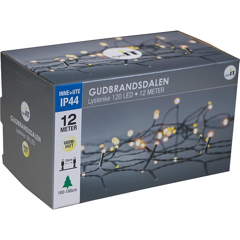 Lyslenke 100 LED Varmhvit, Gudbrandsdalen
