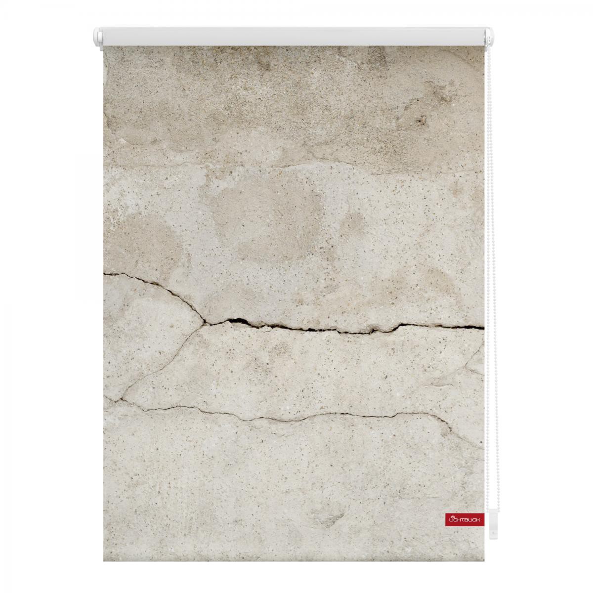 Lichtblick Rollo Klemmfix, ohne Bohren, blickdicht, Beton - Grau, 60 x 150 cm (B x L)