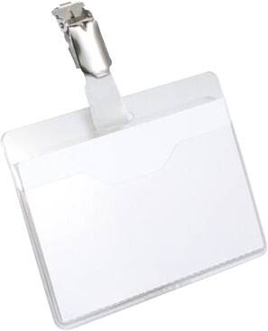 DURABLE Namensschilder Clip 9,5 x 7,5 cm PVC (Polyvinylchlorid) 25 Stück