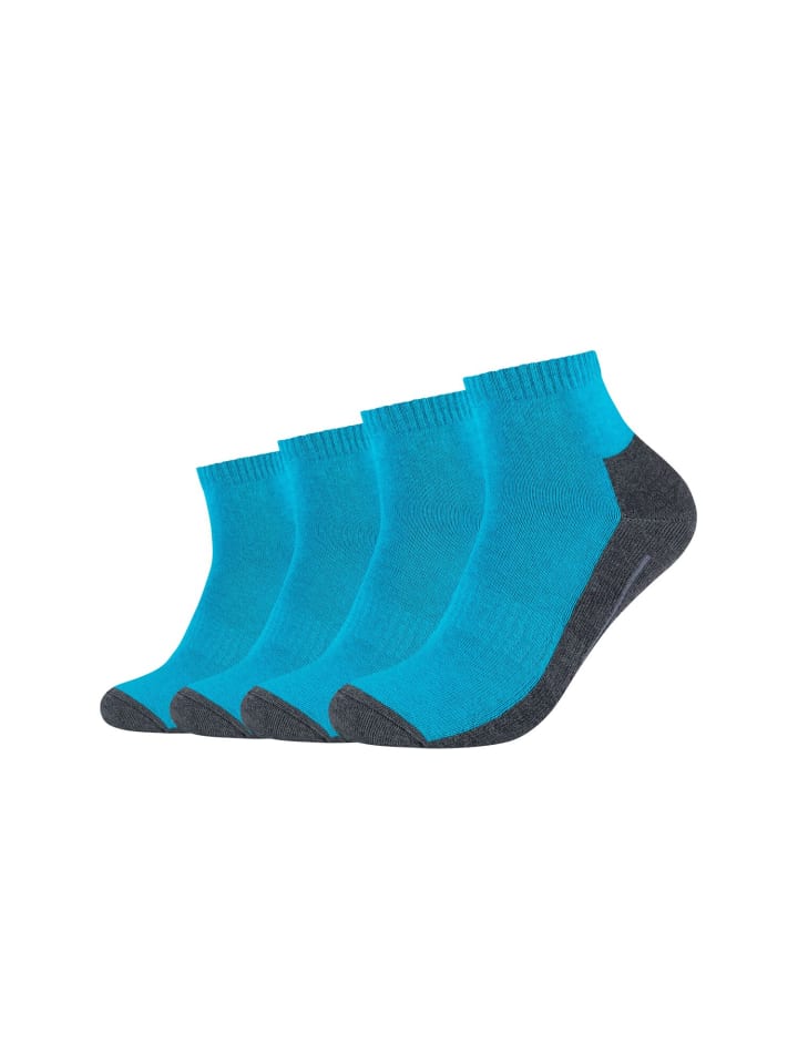 camano Sportsocken kurz Atmungsaktiv Bequem Perfekte Passform Tennissocken Verstärkt Herren und Damen pro tex 4er Pack function in turquoise günstig kaufen