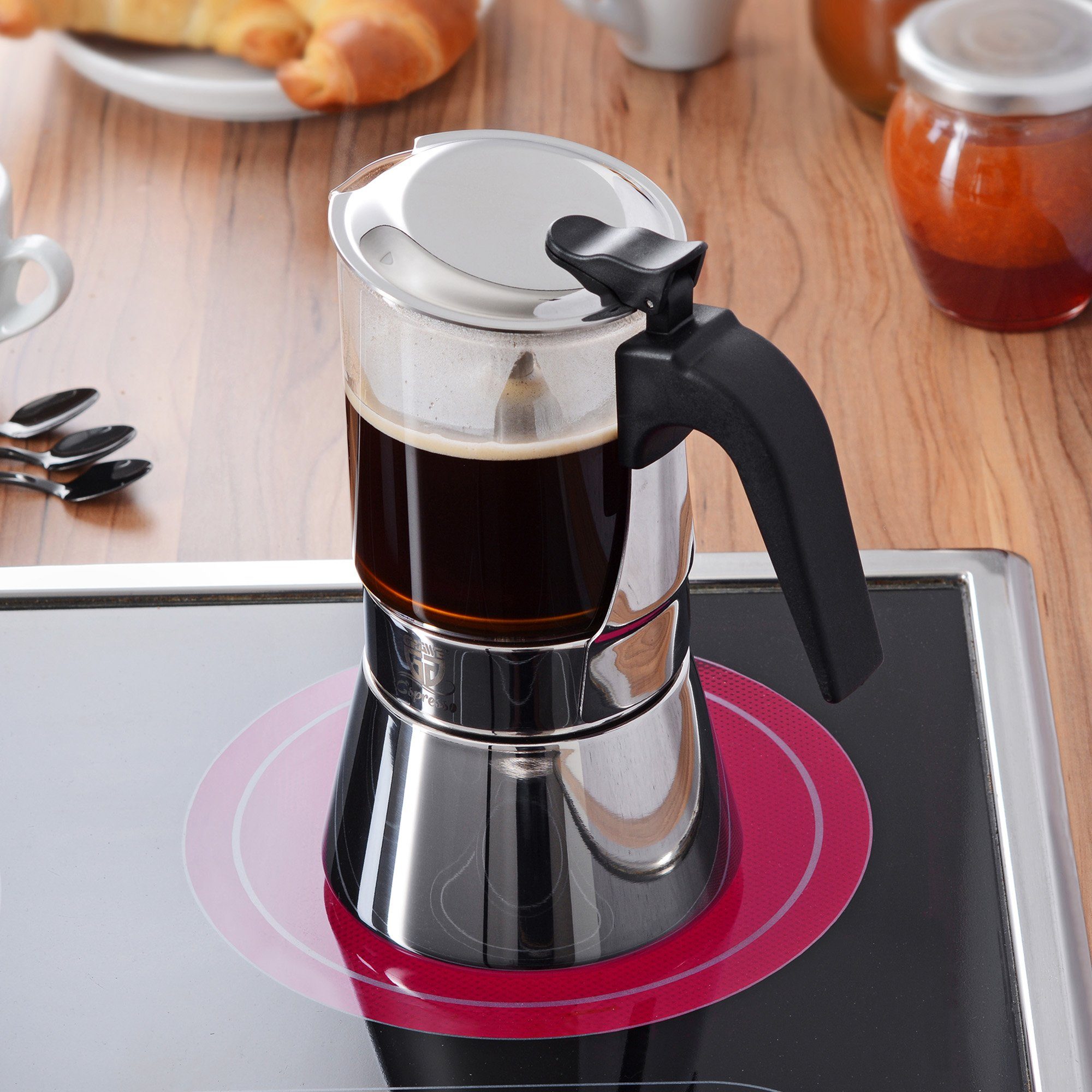 GRÄWE Espressokocher GRÄWE Espressokocher mit Glaskanne, 0,16l Kaffeekanne