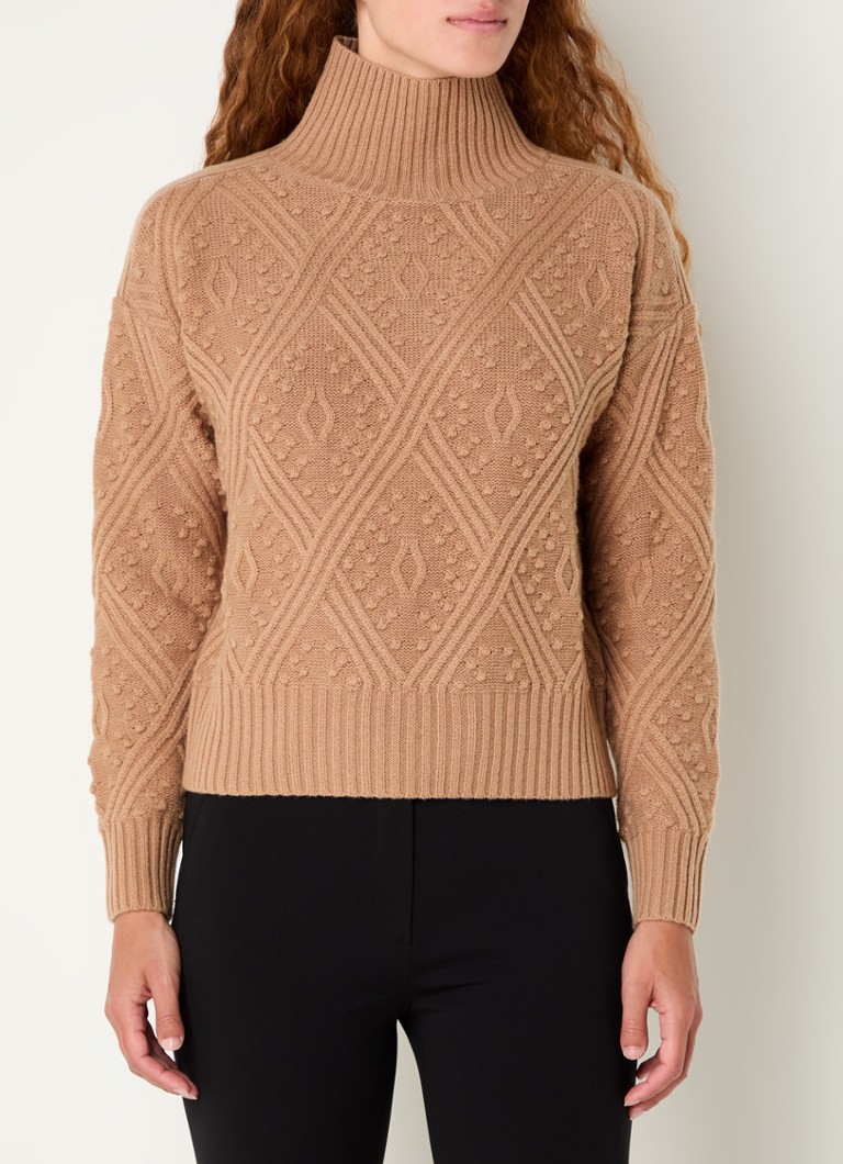 Pulover MaxMara Panino din amestec de cașmir tricotat cu împletitură