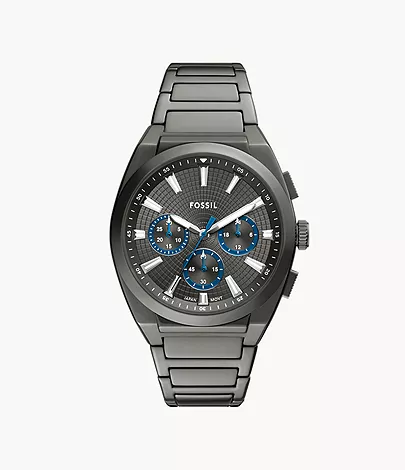 Fossil Uhr Chronograph Everett Edelstahl rauchgrau