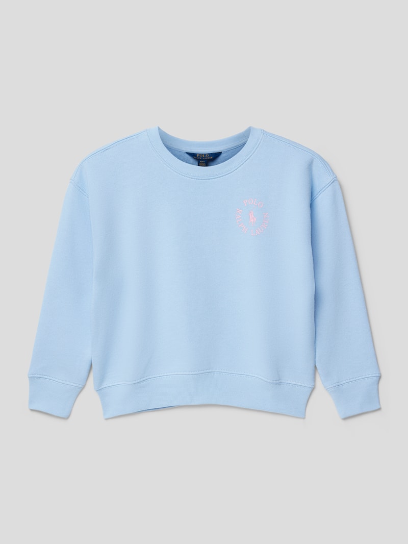 Sweatshirt mit Label-Print Modell 'BUBBLE' in bleu