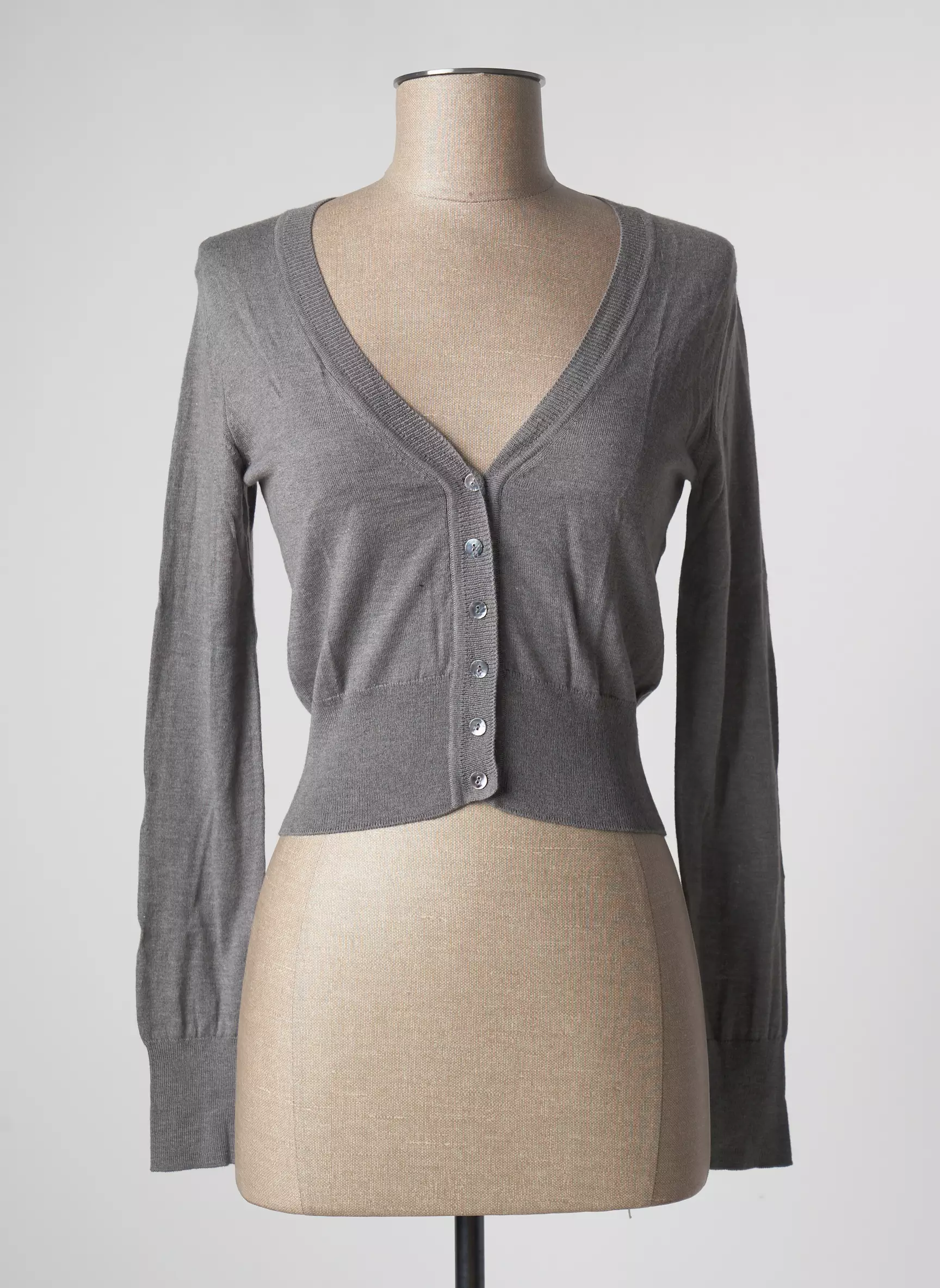 Benetton Cardigans Femme couleur gris