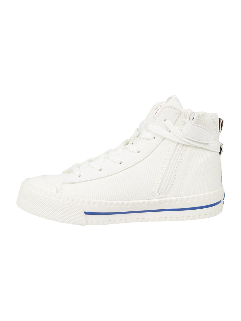 High Top Sneaker aus Canvas in weiß
