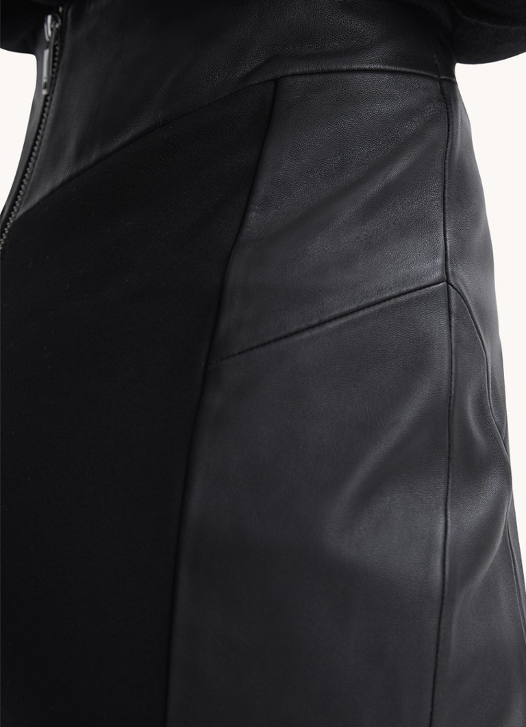 Jupe crayon midi taille haute Reiss Raya en cuir