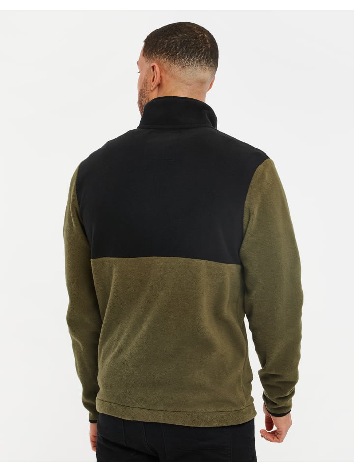 Threadbare Fleecejacke THBGlacier in Khaki / schwarz günstig kaufen