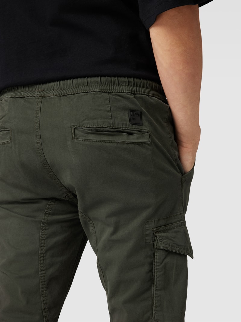 Cargohose mit Cargotaschen Modell 'Twill' in schwarz