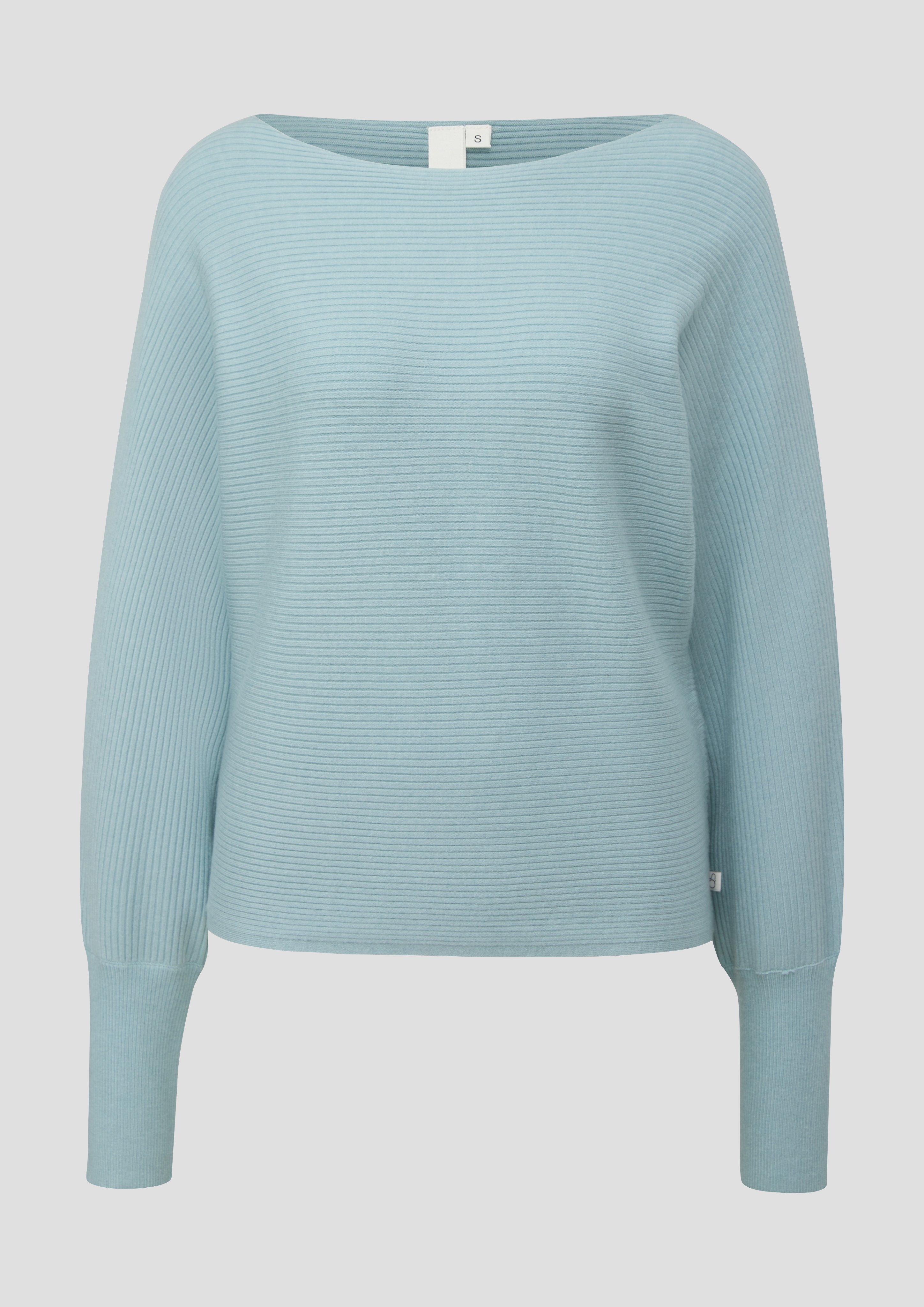 Rippstrickpulli mit Fledermausarm  2144100-6103