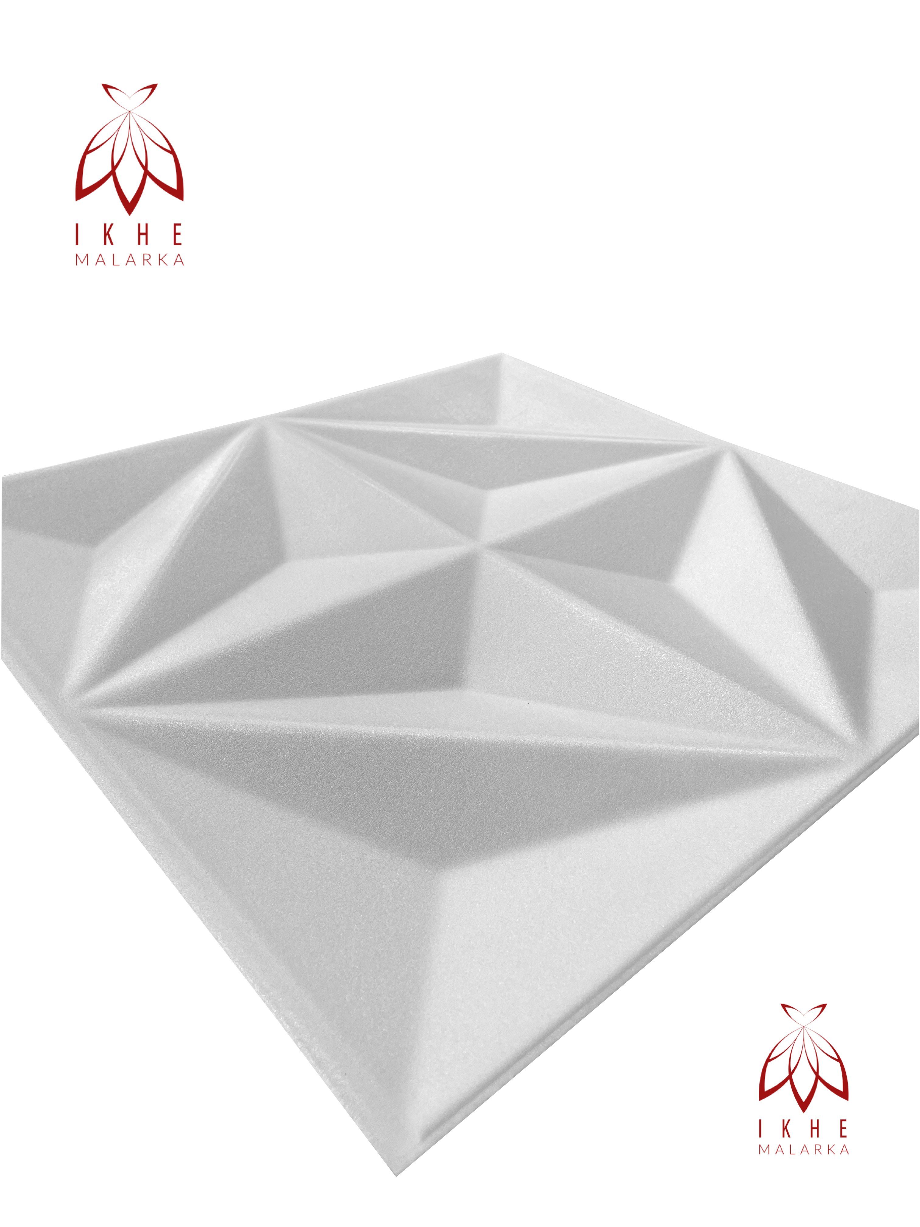 IKHEMalarka 3D Wandpaneel 4m²/16PCS Wanddeko Wandverkleidung Deckenpaneele POLYSTYROL, BxL: 50,00x50,00 cm, 0,25 qm, (16-tlg) 16 Stück = 4m²