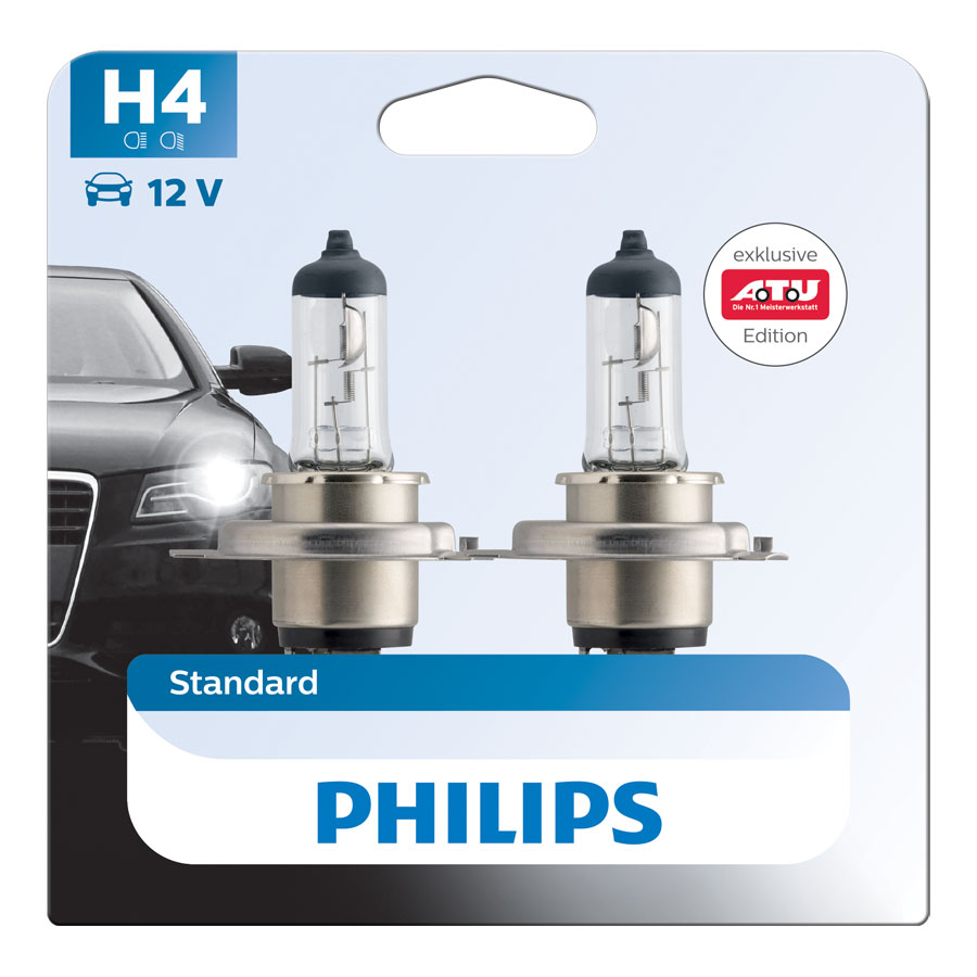 Philips H4 Original Glühlampe als ATU- Edition, 2 Stück - ATU