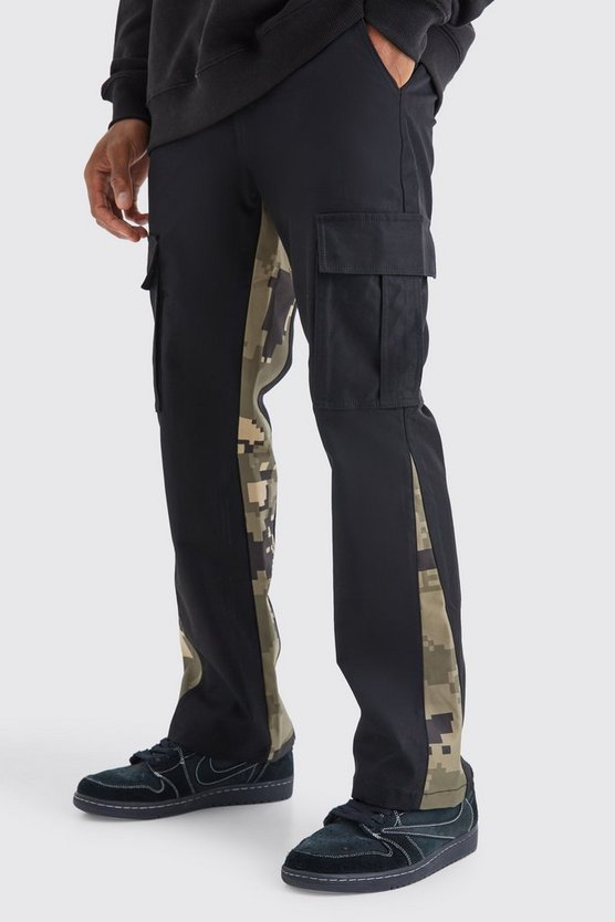 Slim-Fit Cargo-Hose mit Camouflage-Print