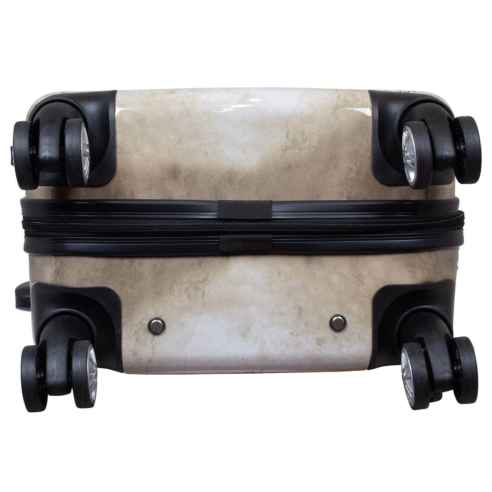 Trendyshop365 Hartschalen-Trolley New York - Freiheitsstatue, bunter Koffer mit Motiv, 3 Größen, 4 Rollen, Zahlenschloss, Polycarbonat, Dehnfalte