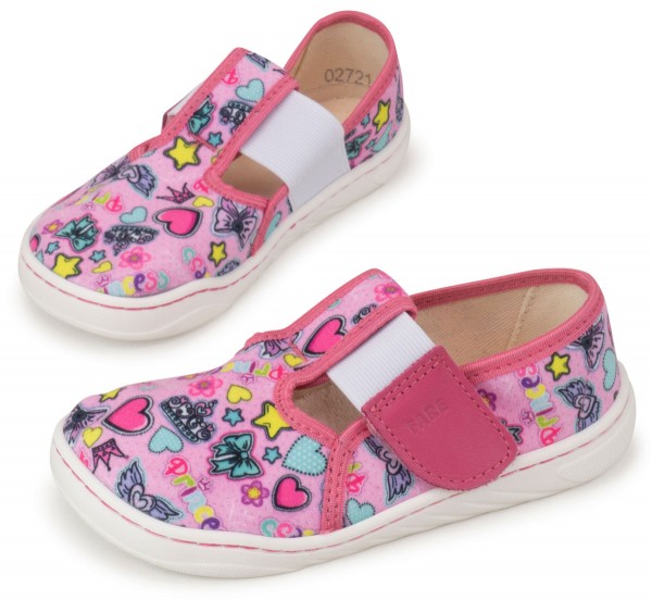 Fare Bare ~ (W) Slipper Wide Klett ~ Rosa Print