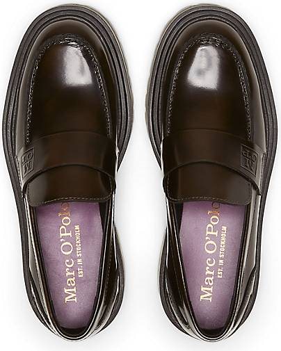 Marc O'Polo Chunky-Loafer aus poliertem Kalbleder