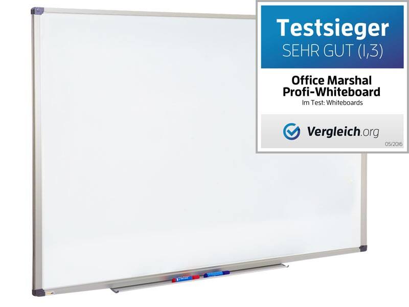 office marshal Profi Whiteboard Magnetisch Lackierter Stahl Einseitig 110 (B) x 80 (H) cm