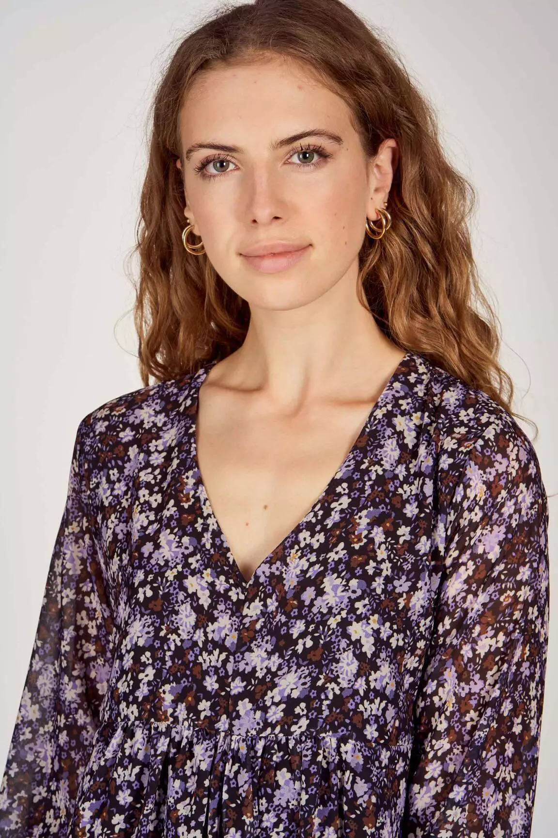 Hailys Robes Mi Longues Femme couleur violet