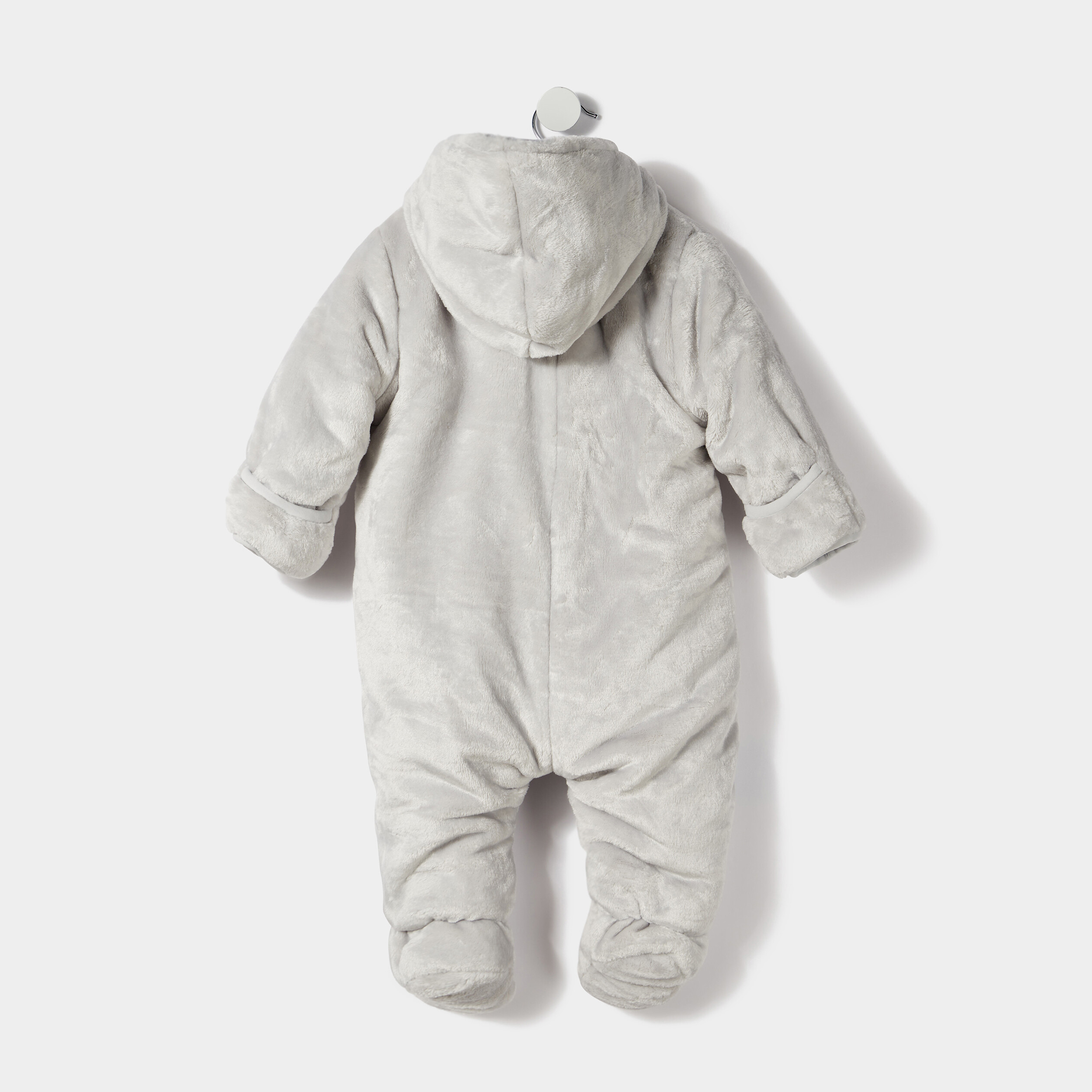 Combinaison à capuche zippée gris clair bébé garçon | La Halle