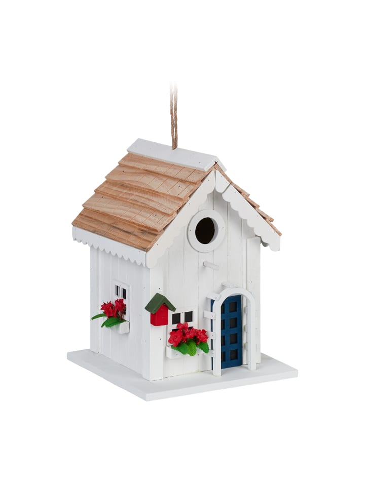 relaxdays Deko Vogelhaus in Bunt - (B)18 x (H)23,5 x (T)18 cm günstig kaufen onesize