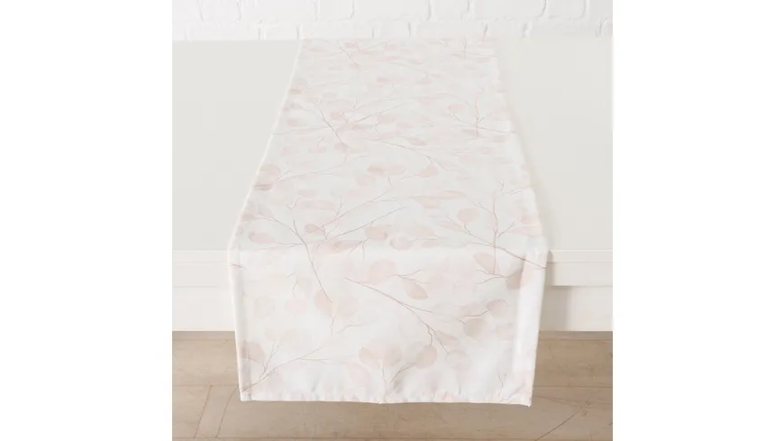 Boltze Tischläufer Silvana Beige, Weiß