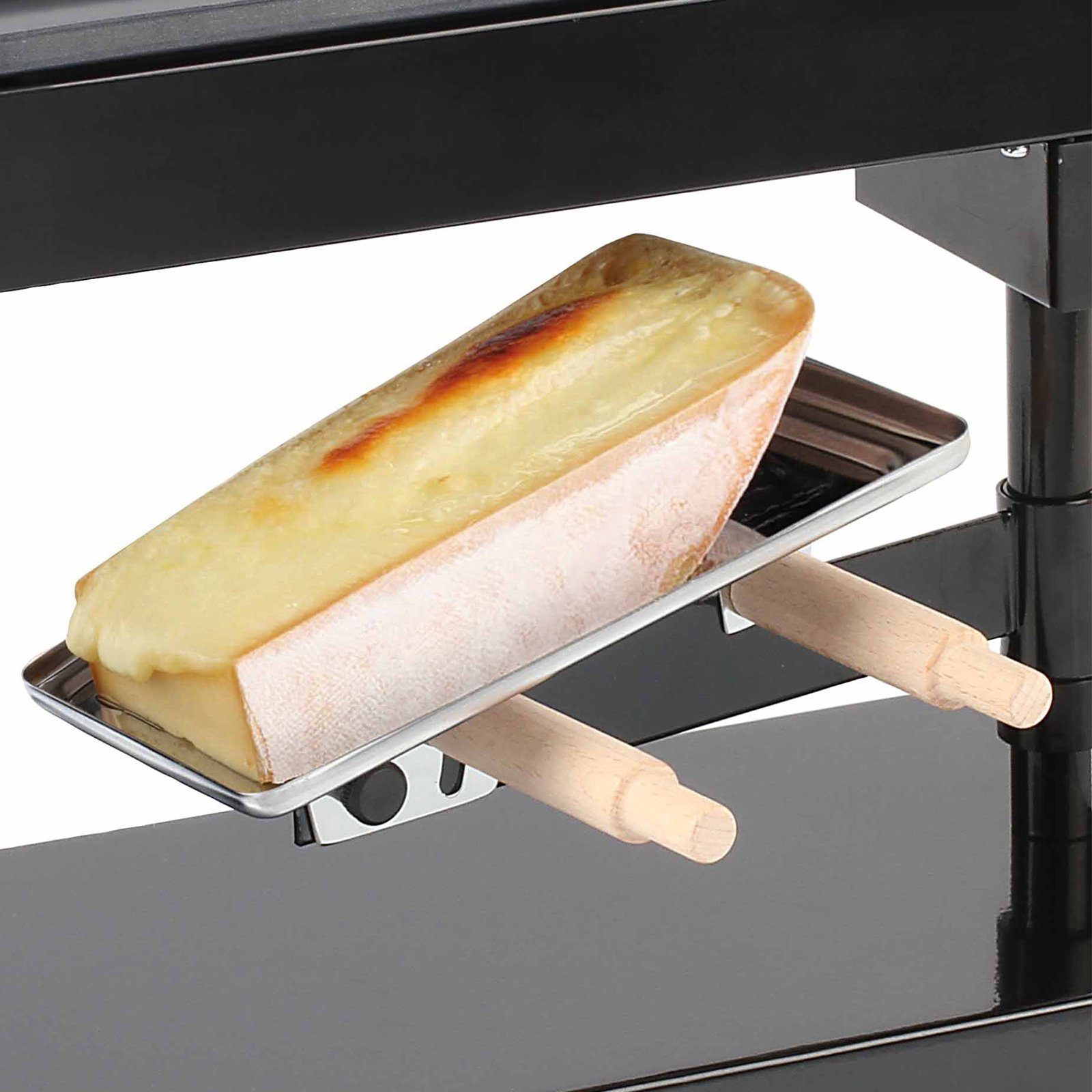 LIVOO Raclette LIVOO Raclette-Ofen für 6-8 Personen Käse Raclette grill, 600,00 W, Ein-/ Ausschalter, 2 Holzspatel, schwenkbarer Sockel, Anti-Rutsch-Füße