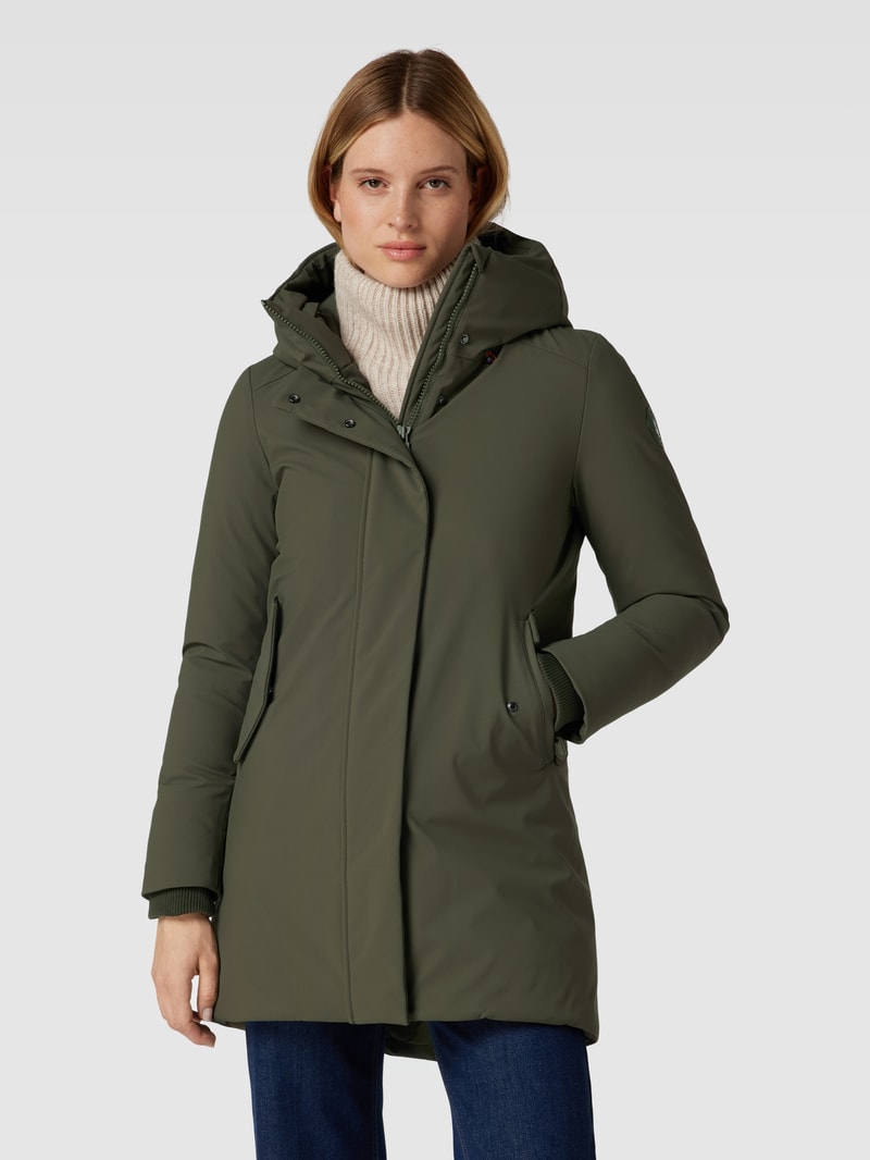 Parka mit Label-Patch Modell 'NELLIE' in khaki