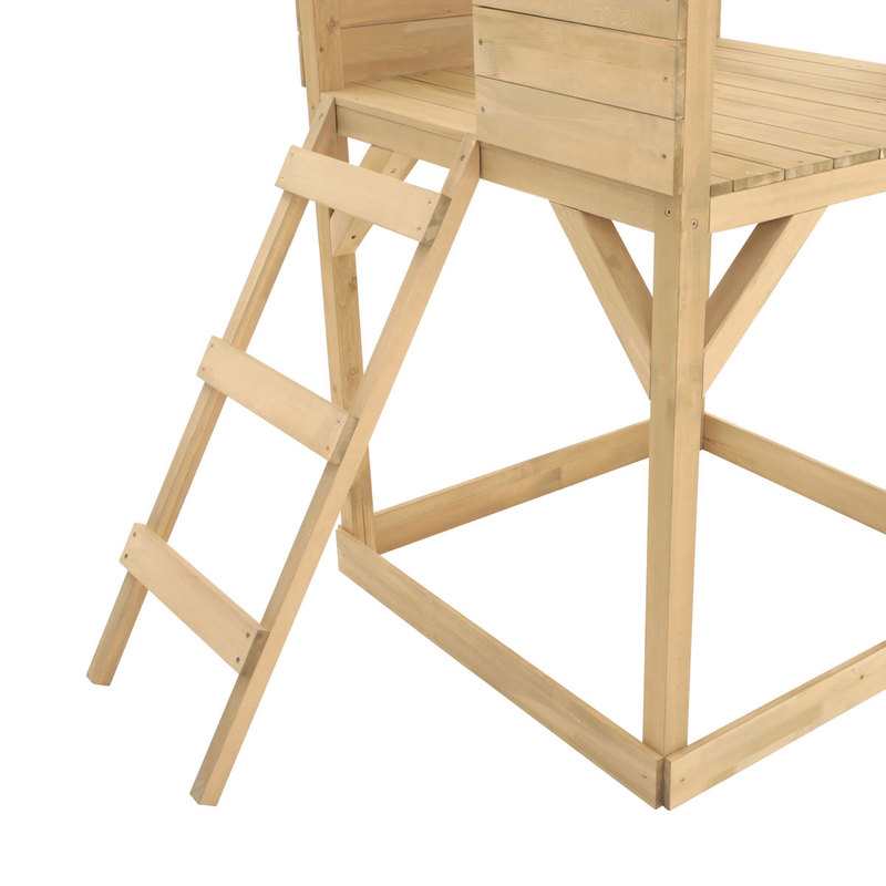 Maisonnette en hauteur + toboggan et filet d'escalade TP Toys