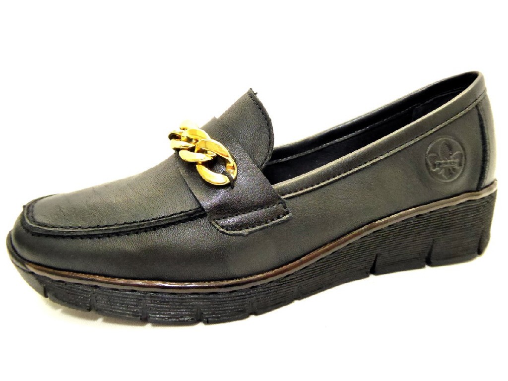 RIEKER Sportliche Slipper schwarz