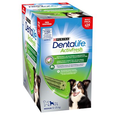 PURINA Dentalife Active Fresh Tägliche Zahnpflege-Snacks für mittelgroße Hunde